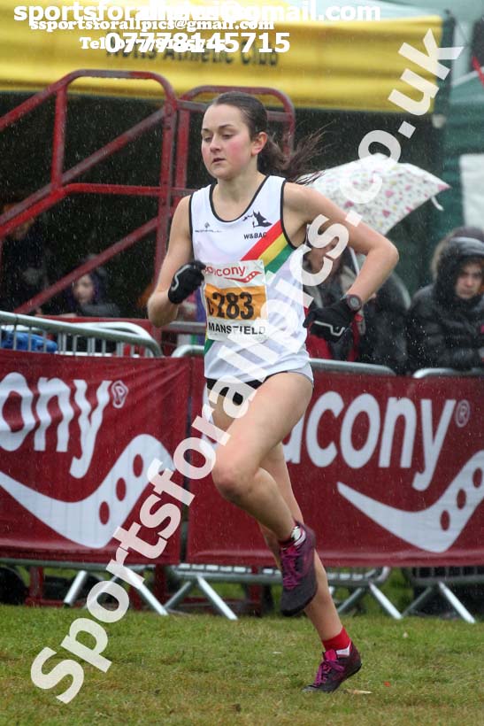 Junior women, National Cross Country Relay Champs., Berry Hill Park, Mansfield.  Photo: David T. Hewitson/Sports for All Pics